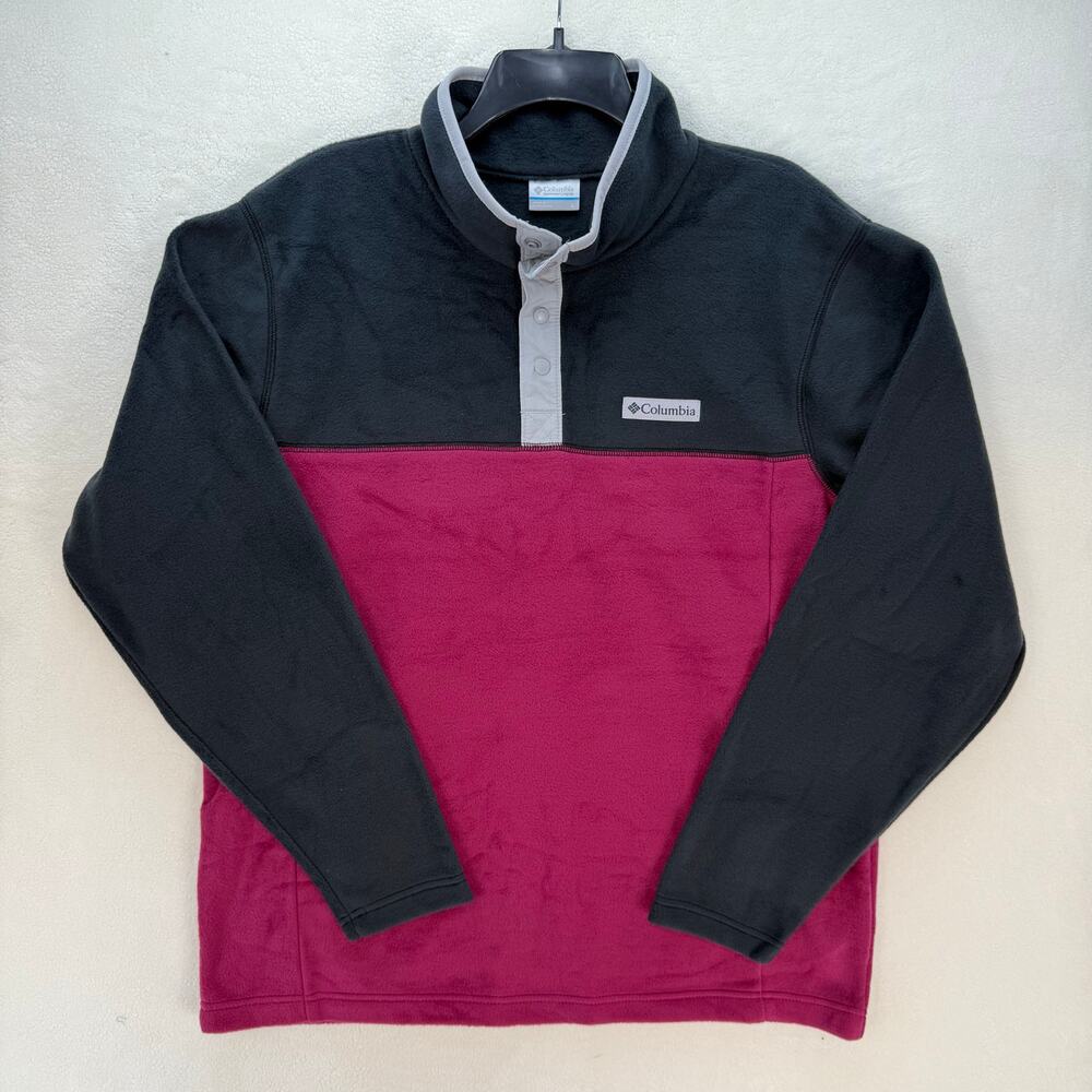 COLUMBIA MEN'S L STEENS MOUNTAIN HALF SNAP FLEECE RED ONION